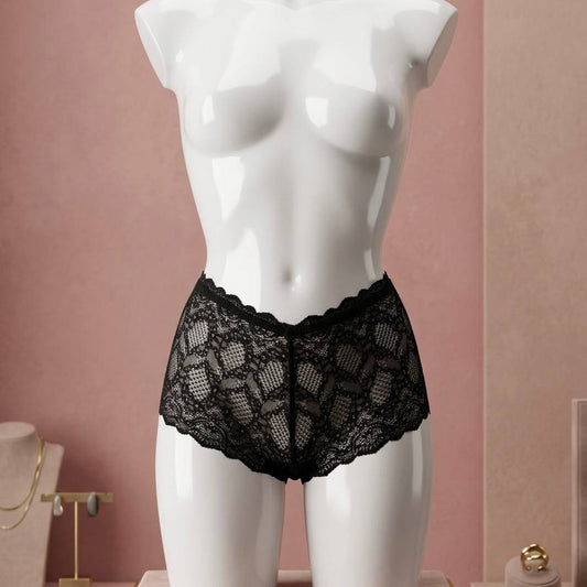 Black Lace Panties "Atelier Canarie" – Handmade in Riga
