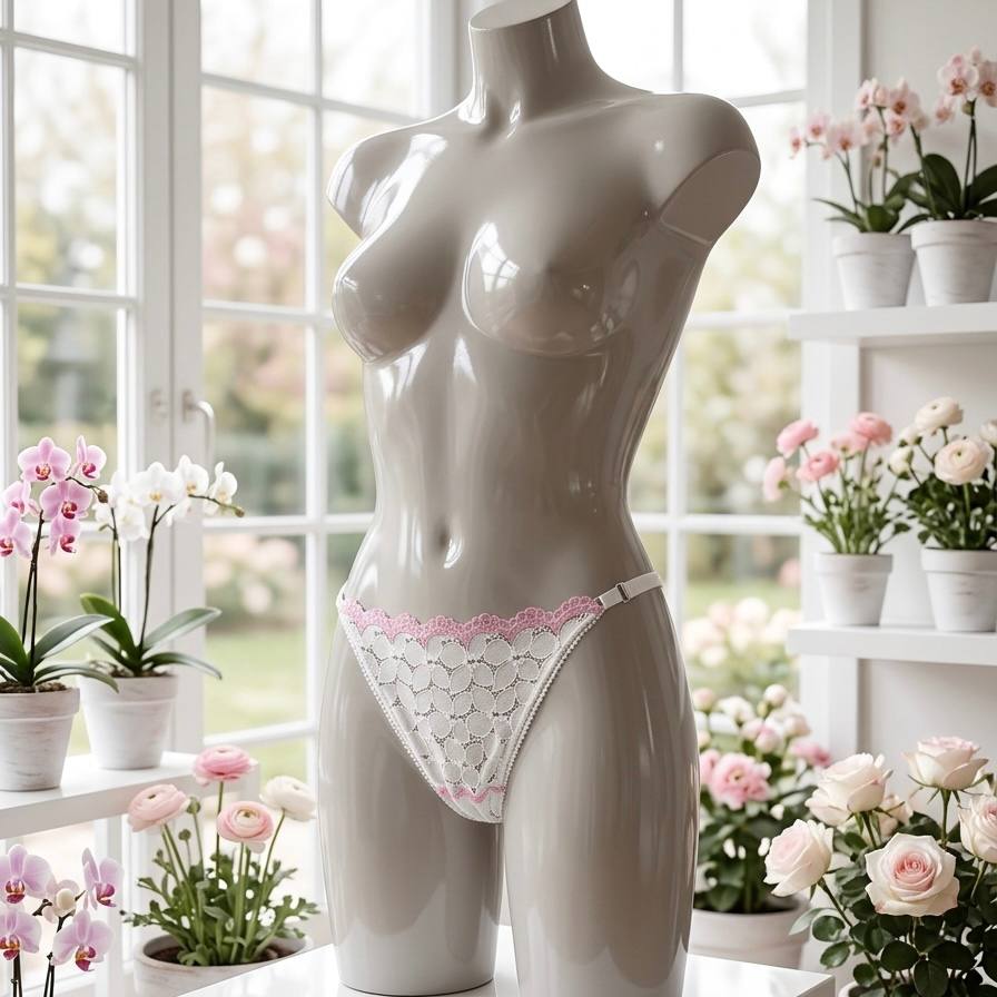 Premium Floral Lace Thong — Aurora Lingerie